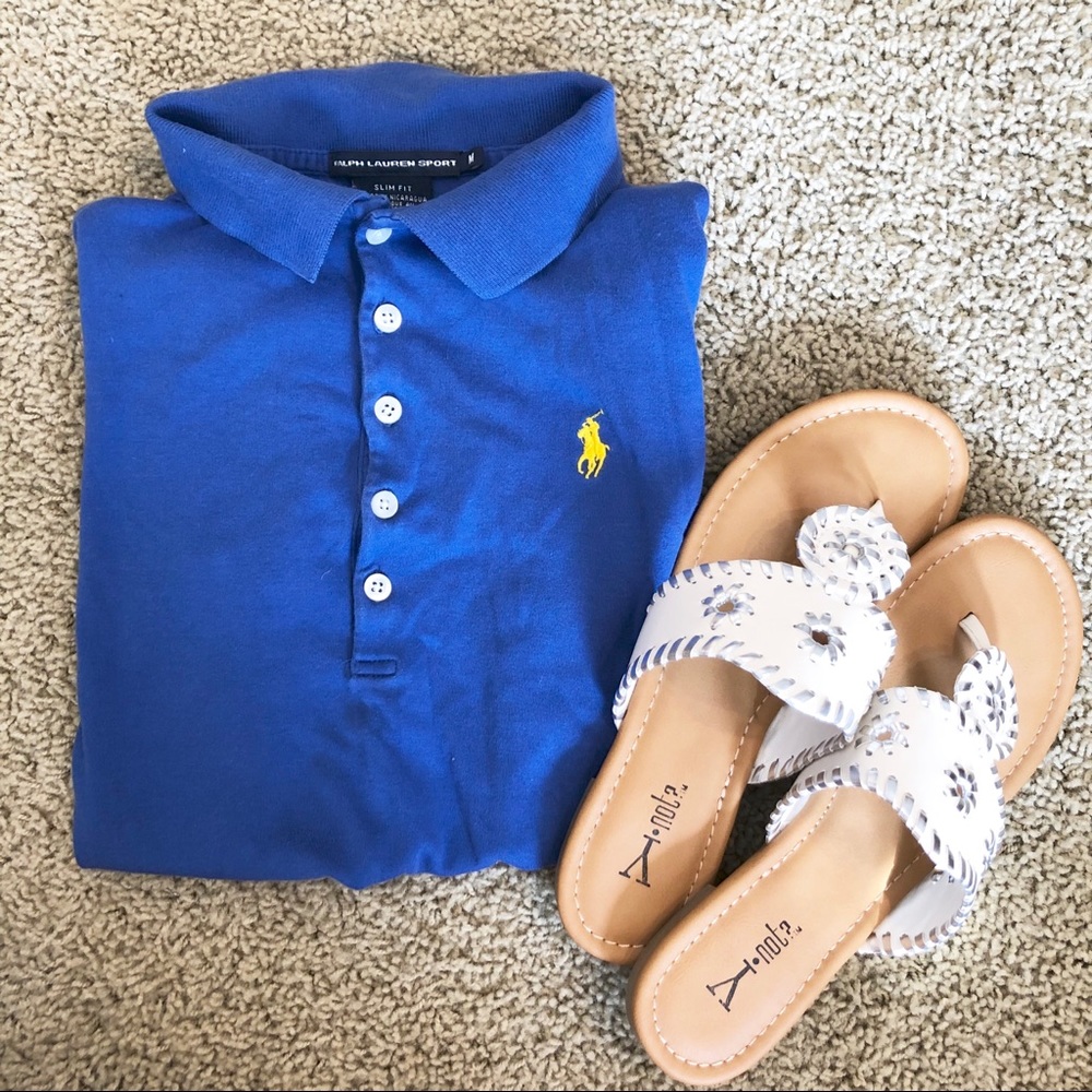 Ralph Lauren Sport Slim Royal Blue Polo Shirt M